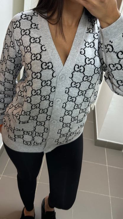 Cardigan GG Gris