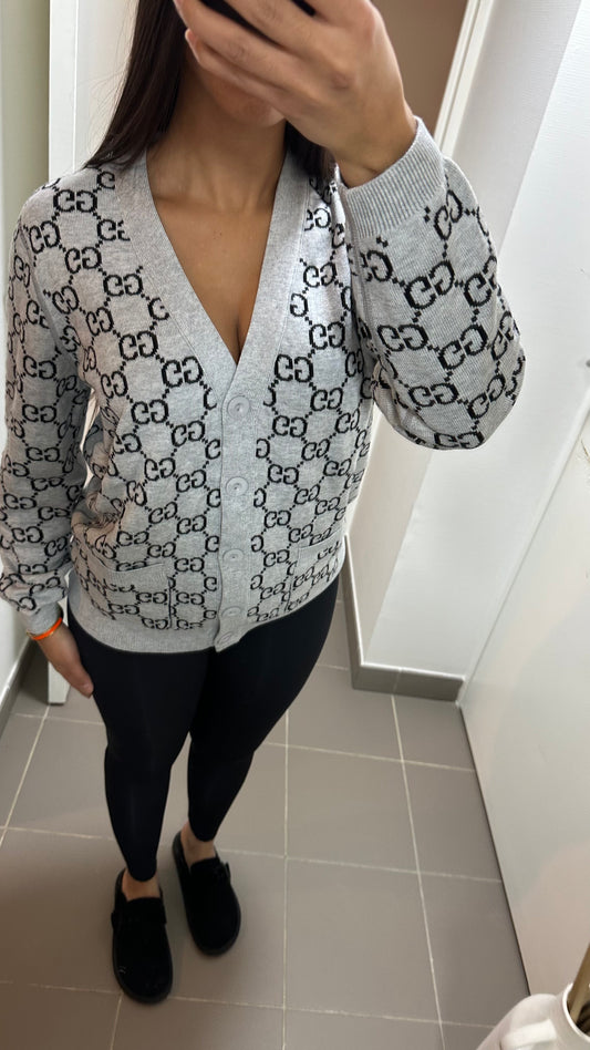 Cardigan GG Gris