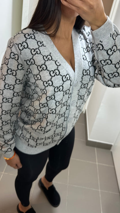 Cardigan GG Gris
